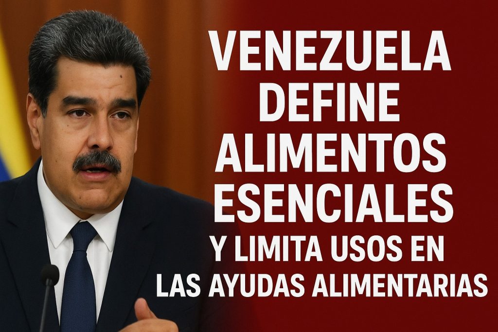 Venezuela define alimentos esenciales y limita usos en las ayudas alimentarias