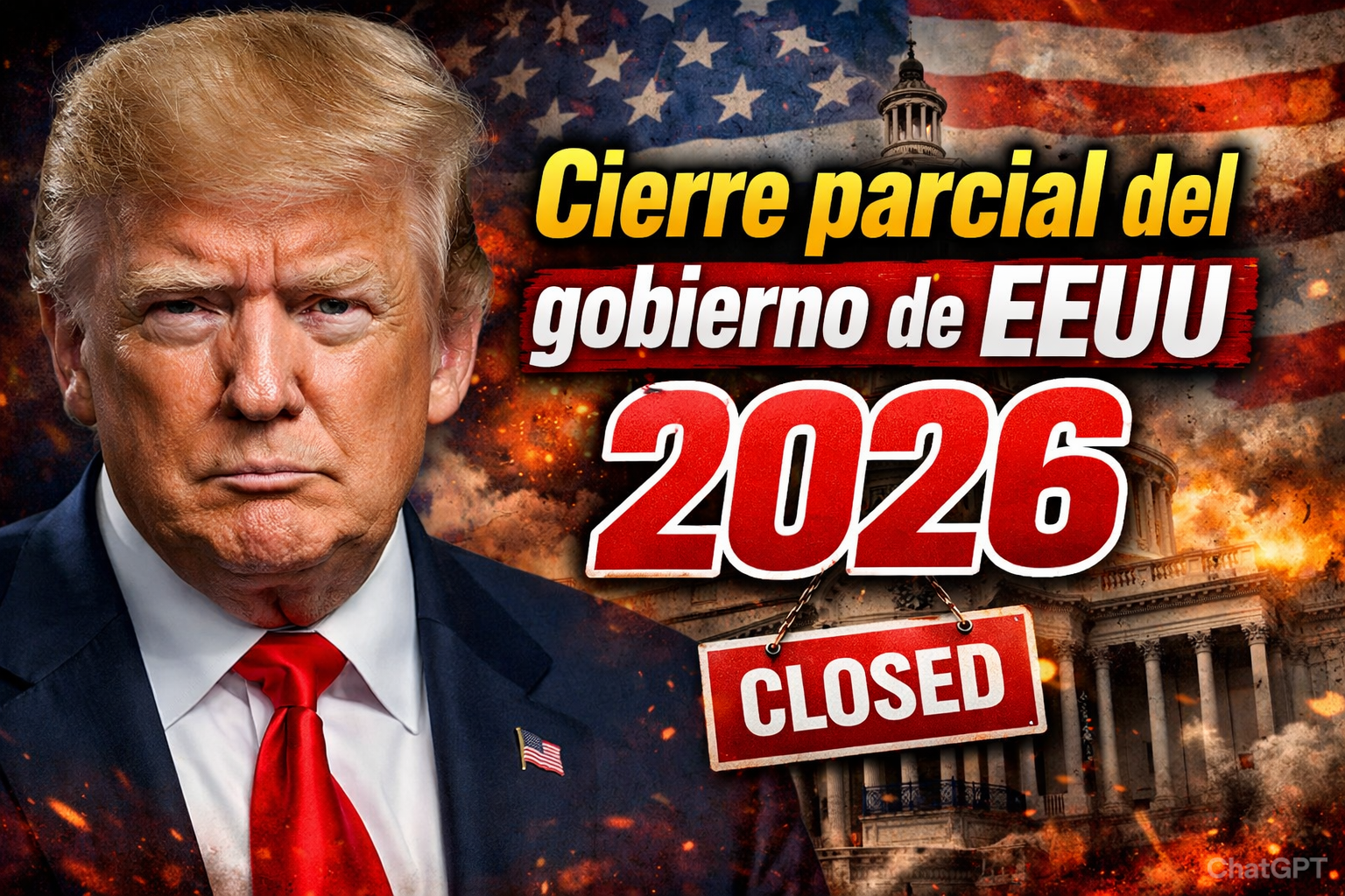 Cierre parcial del gobierno de EEUU 2026 falta de fondos para DHS e impacto en inmigración y trabajadores federales