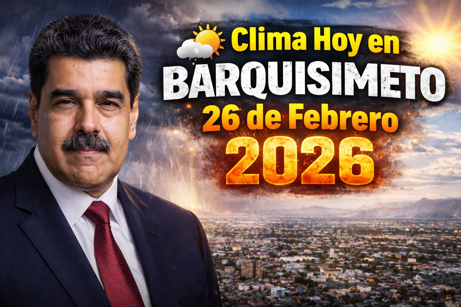 Clima Hoy en Barquisimeto 26 de Febrero 2026 Pronóstico y Temperatura en el Estado Lara