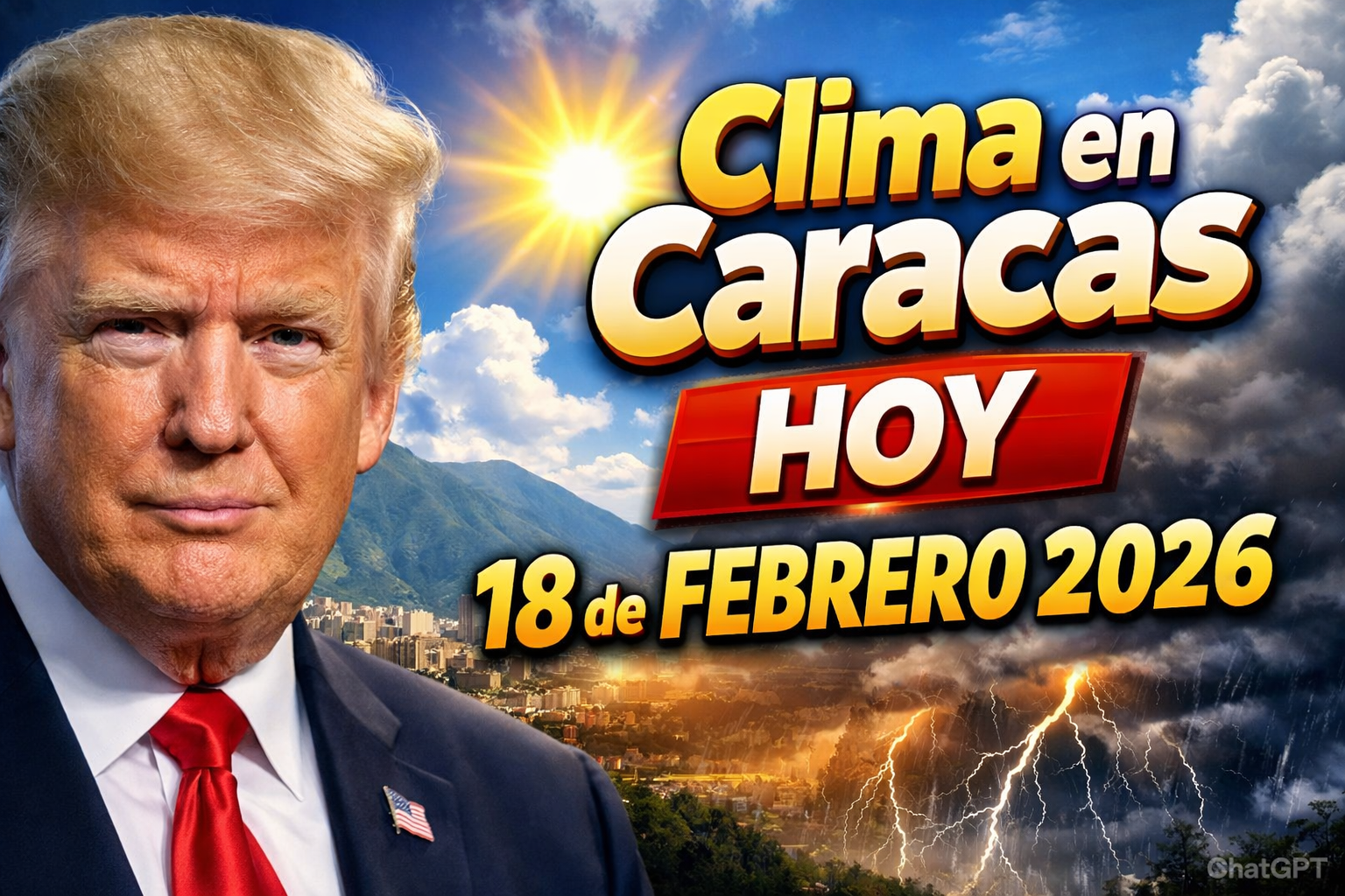 Clima en Caracas hoy 18 de febrero 2026 pronóstico de lluvias y temperatura en Venezuela