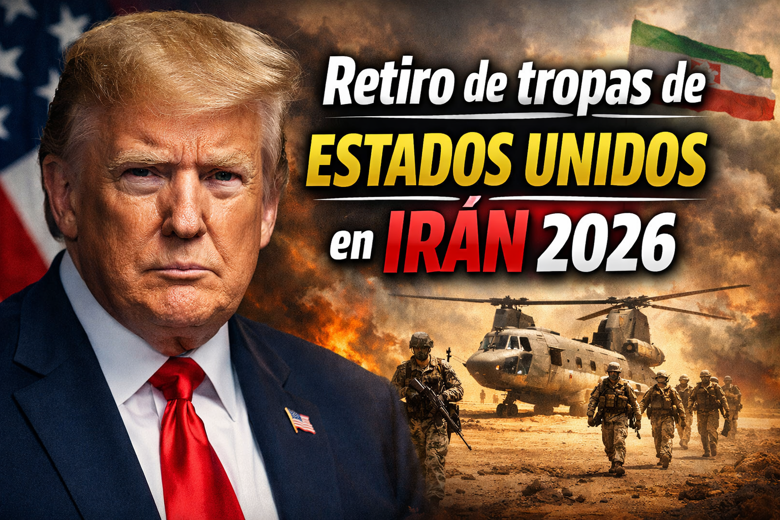 Retiro de tropas de Estados Unidos en Irán 2026 Donald Trump negocia acuerdo de paz tras meses de conflicto
